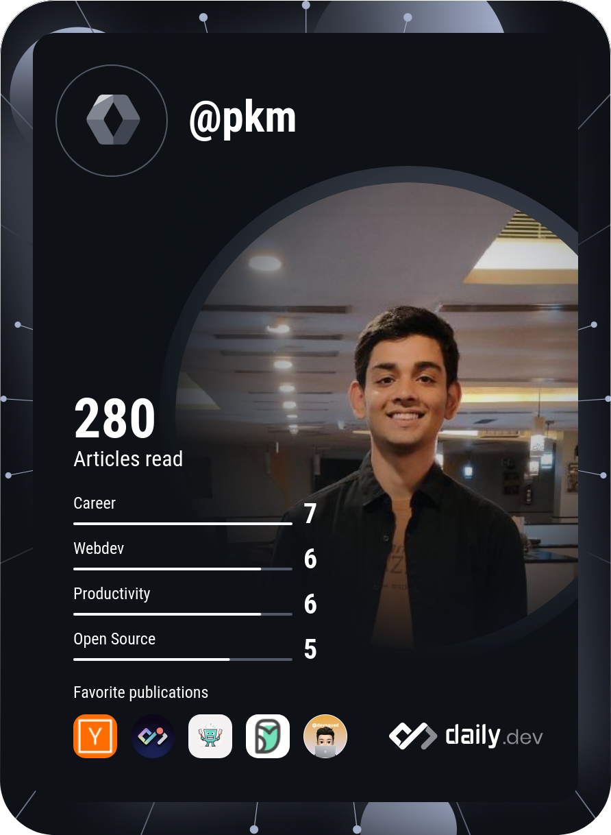 Pawan Kumar Mishra's Dev Card