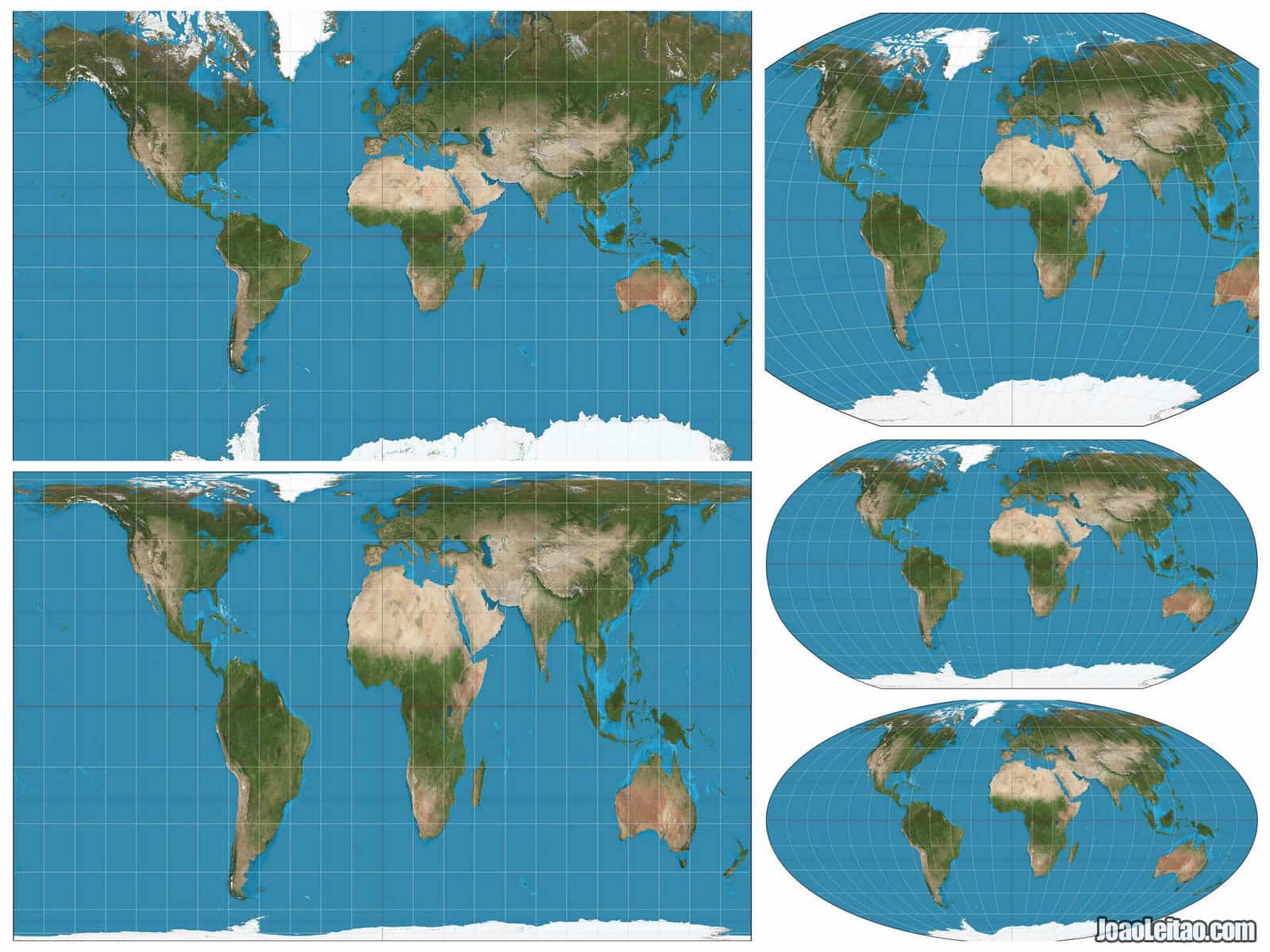 Map projections example from https://www.joaoleitao.com