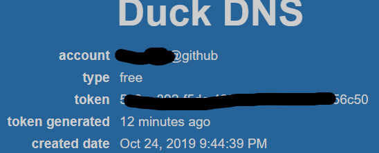 DuckDNS Token