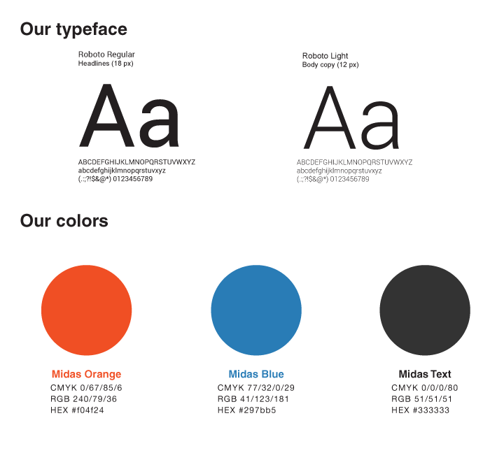 typeface color