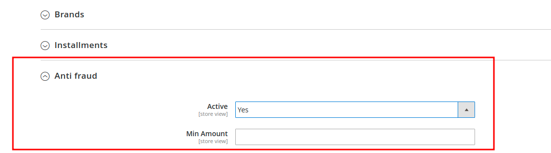 Antifraud config