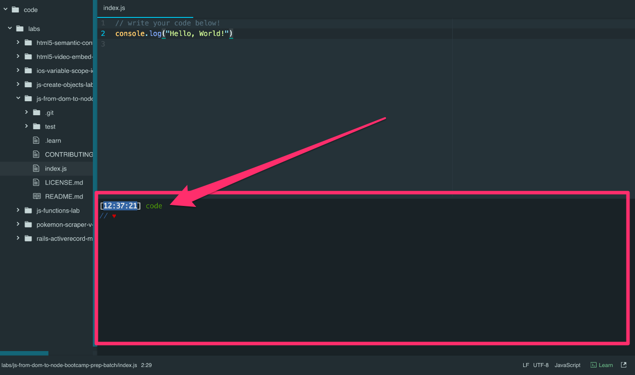 command line in ide