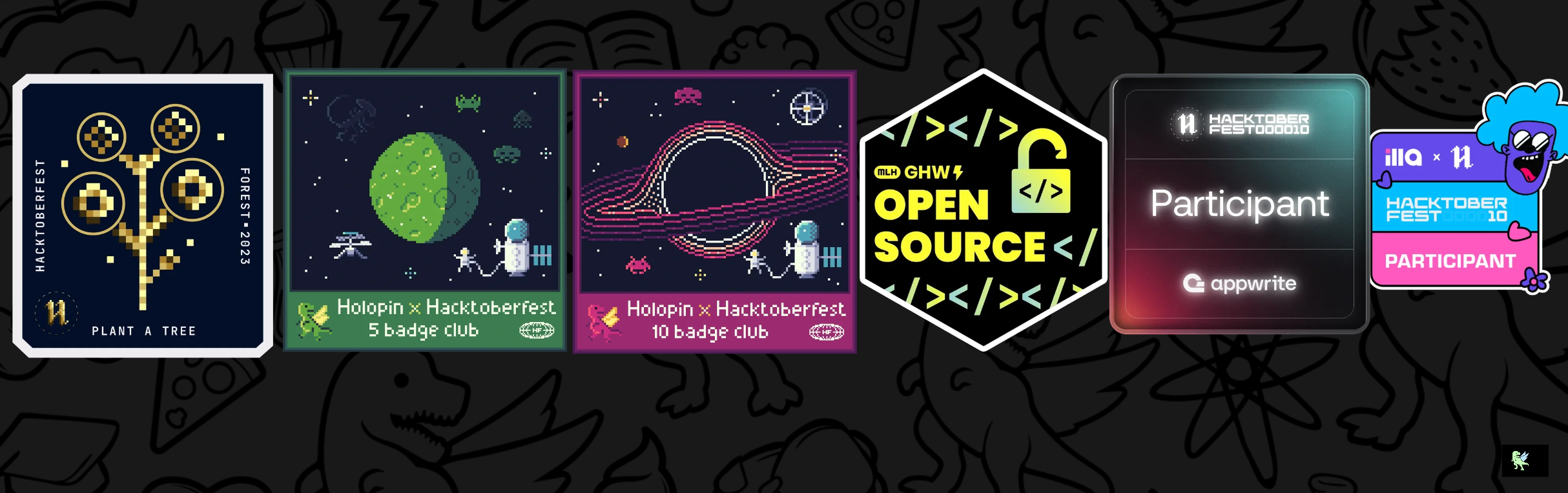 An image of @ajaysingh1's Holopin badges, which is a link to view their full Holopin profile