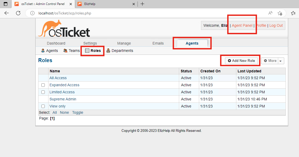 Configure Roles