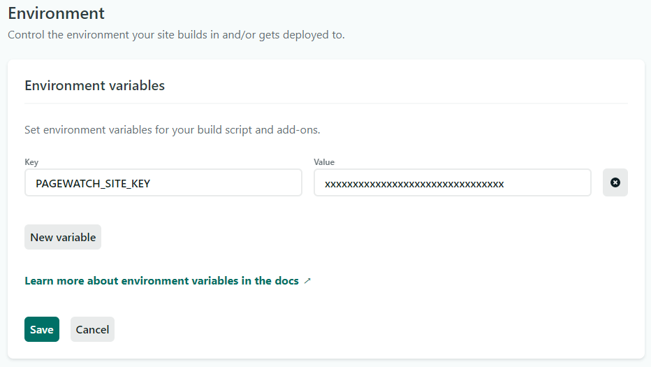 Netlify environment variable setup