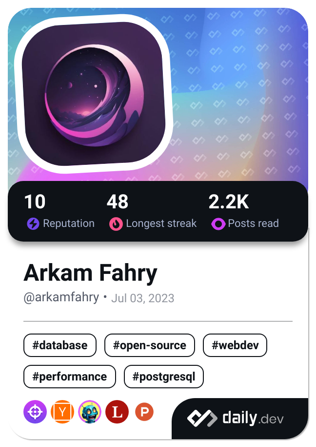 Arkam Fahry's Dev Card