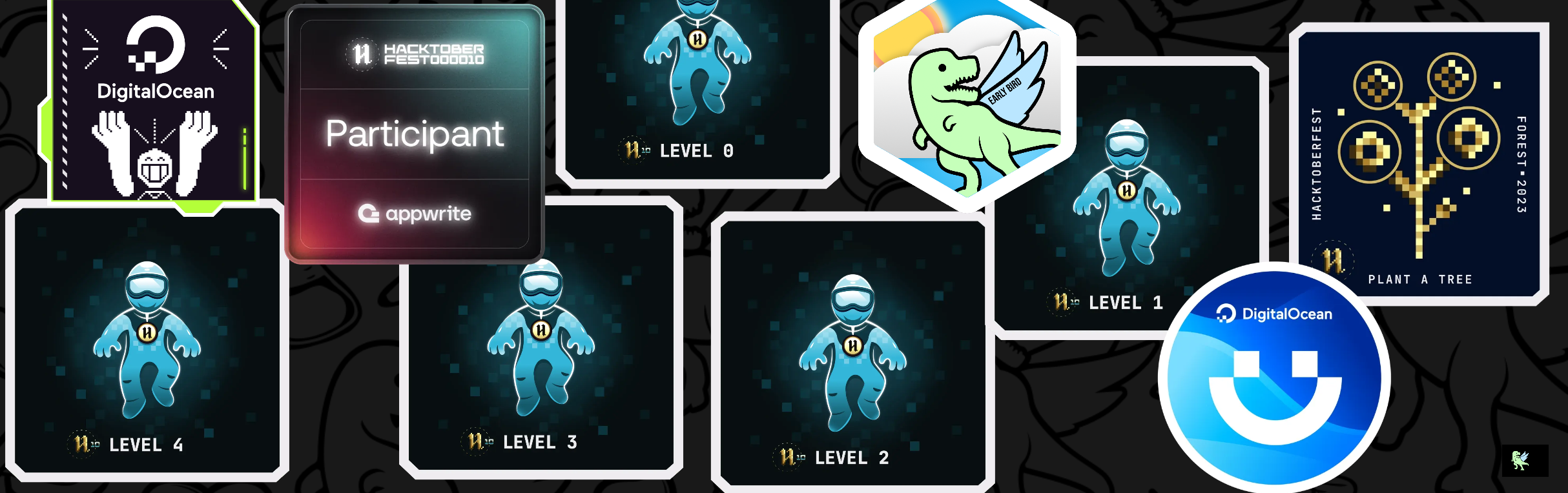 An image of @shreya111111's Holopin badges, which is a link to view their full Holopin profile