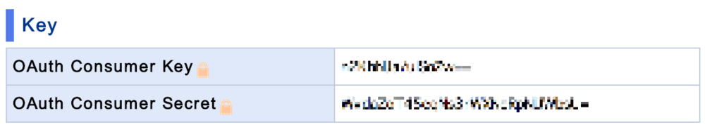 Consumer Key and Consumer Secret