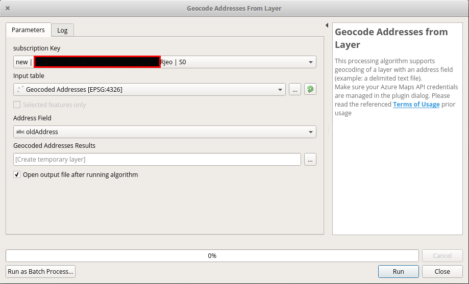 Layer Geocoding with Azure Maps