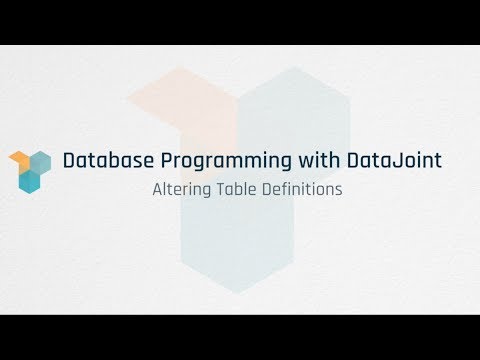Altering Table Definitions