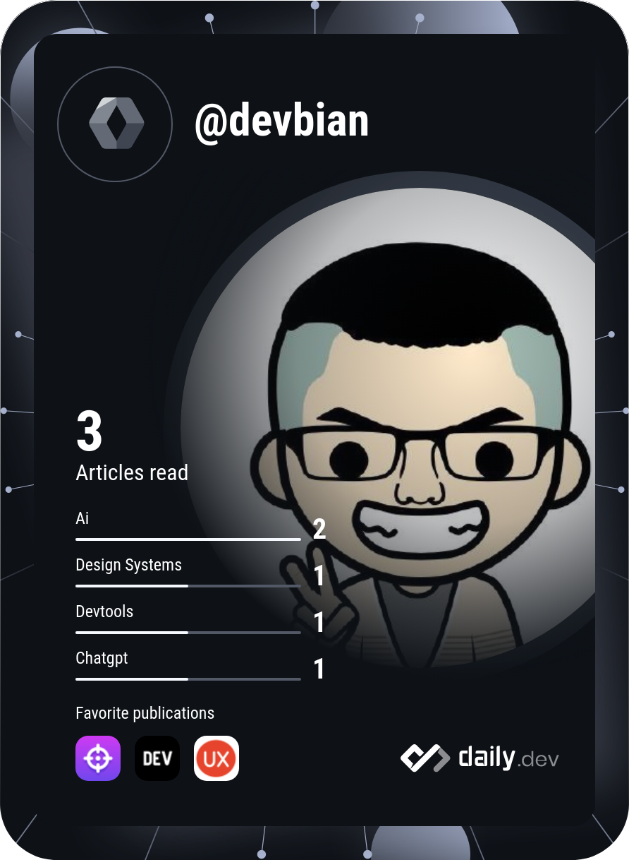 devbian's Dev Card