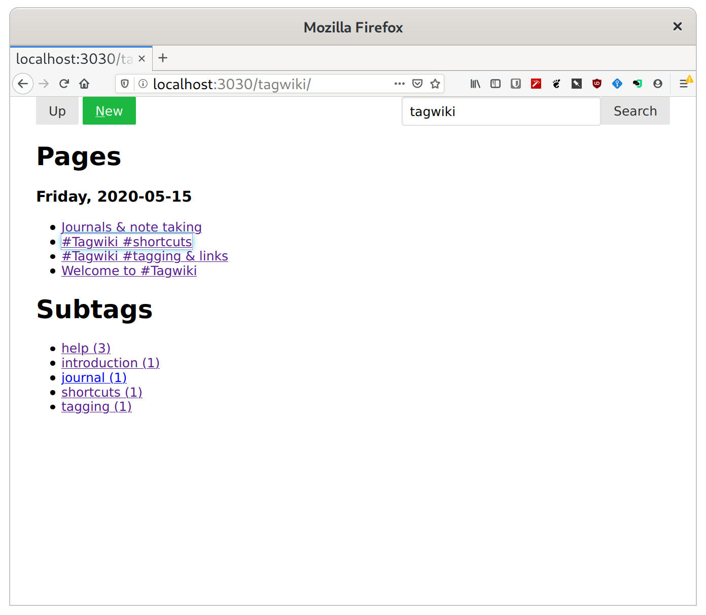 tagwiki screenshot