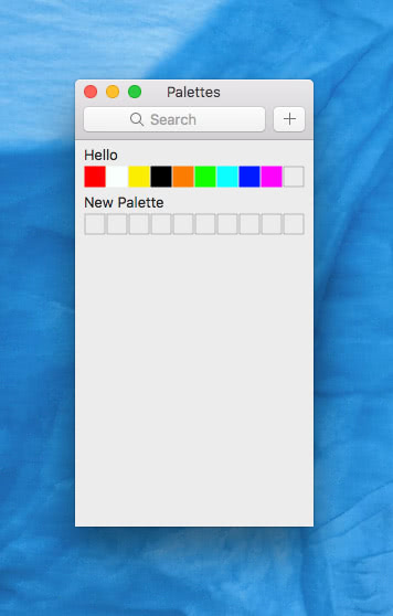 Palettes screenshot