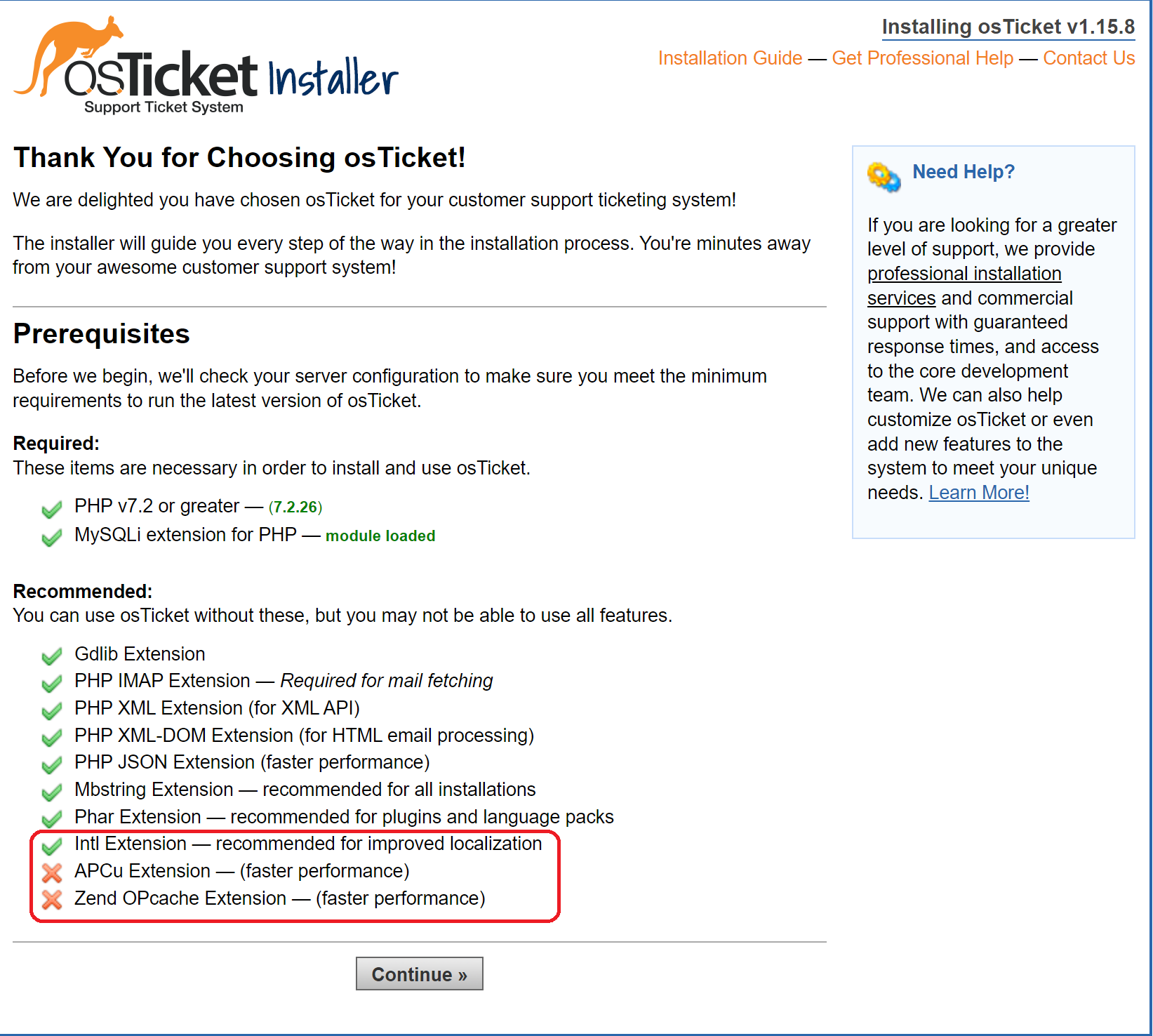 refreshed osticket installer