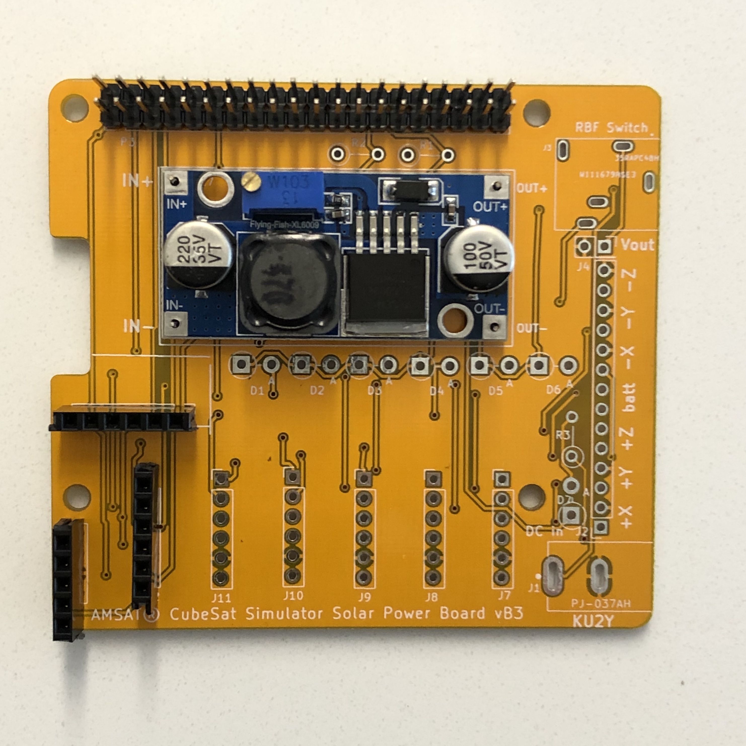 PCB with Boost Converter installed