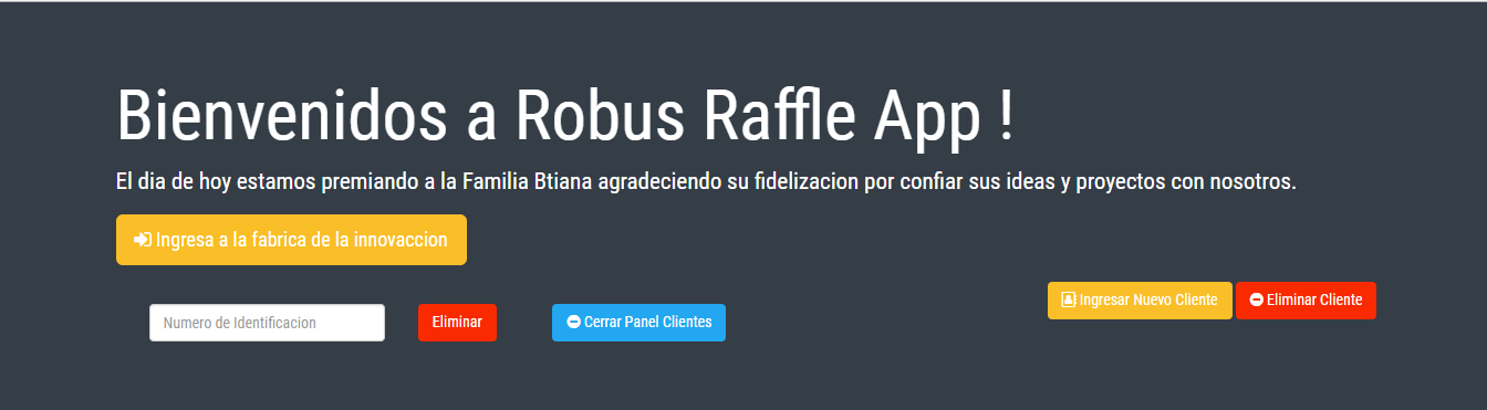 Raffle Web App - Eliminar Cliente