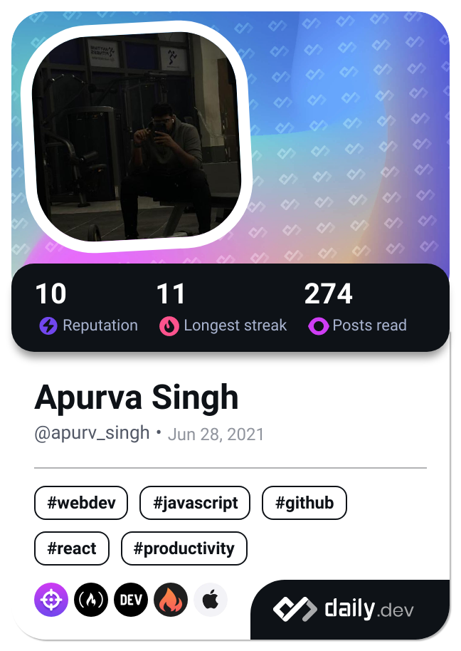 Apurva Singh's Dev Card