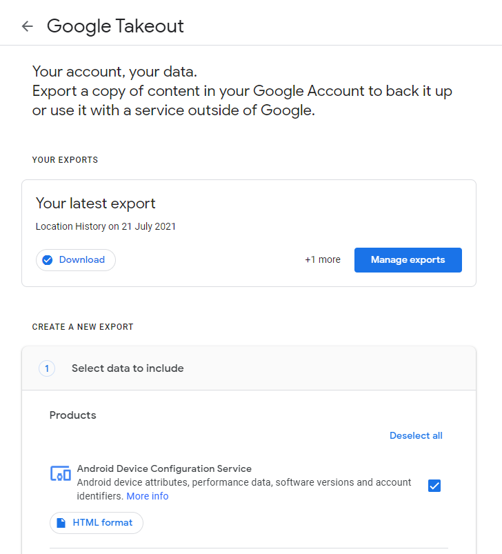 google takeout