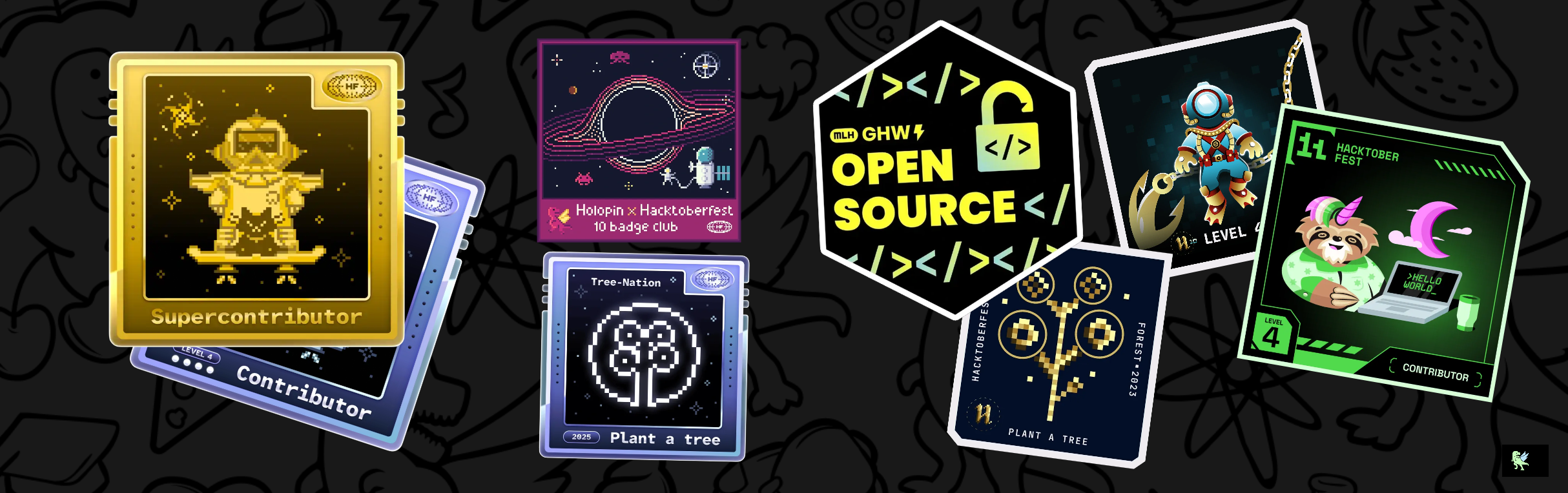 An image of @fityannugroho's Holopin badges, which is a link to view their full Holopin profile