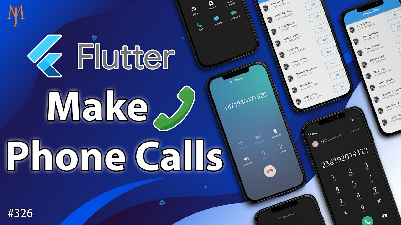 Flutter Tutorial - How To Make Direct Phone Calls? [2021] Call Phone Number YouTube video