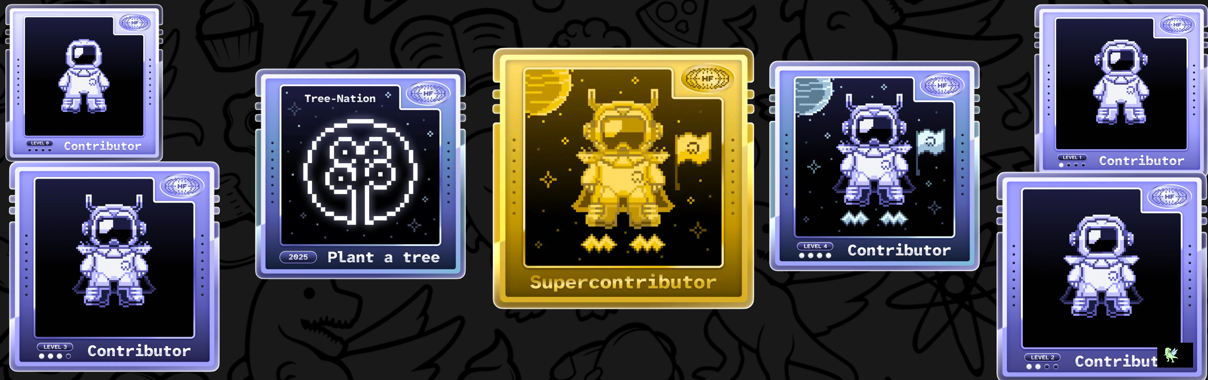 An image of @subhahens's Holopin badges, which is a link to view their full Holopin profile