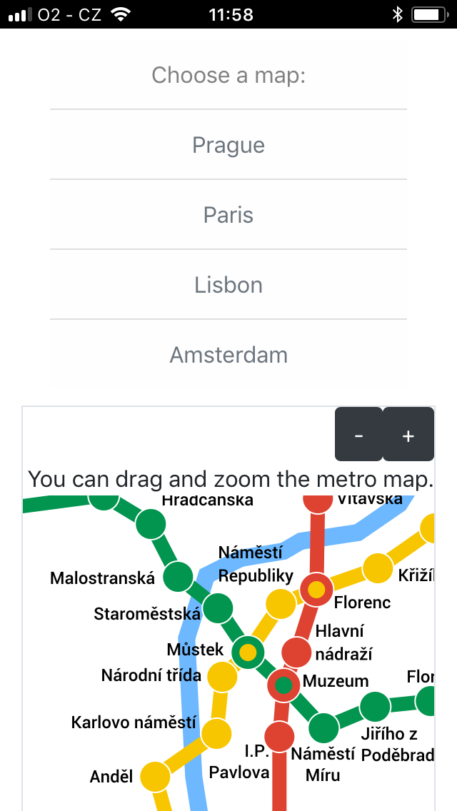 pwa react metro map