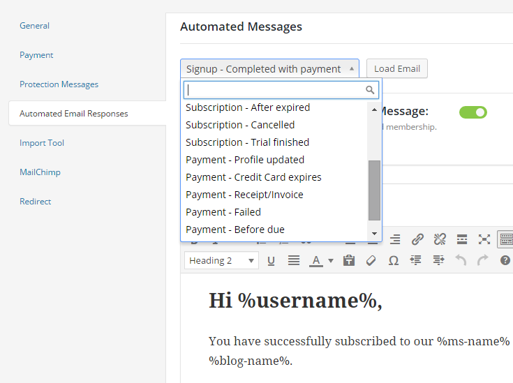 M2 Additional Automated Emails