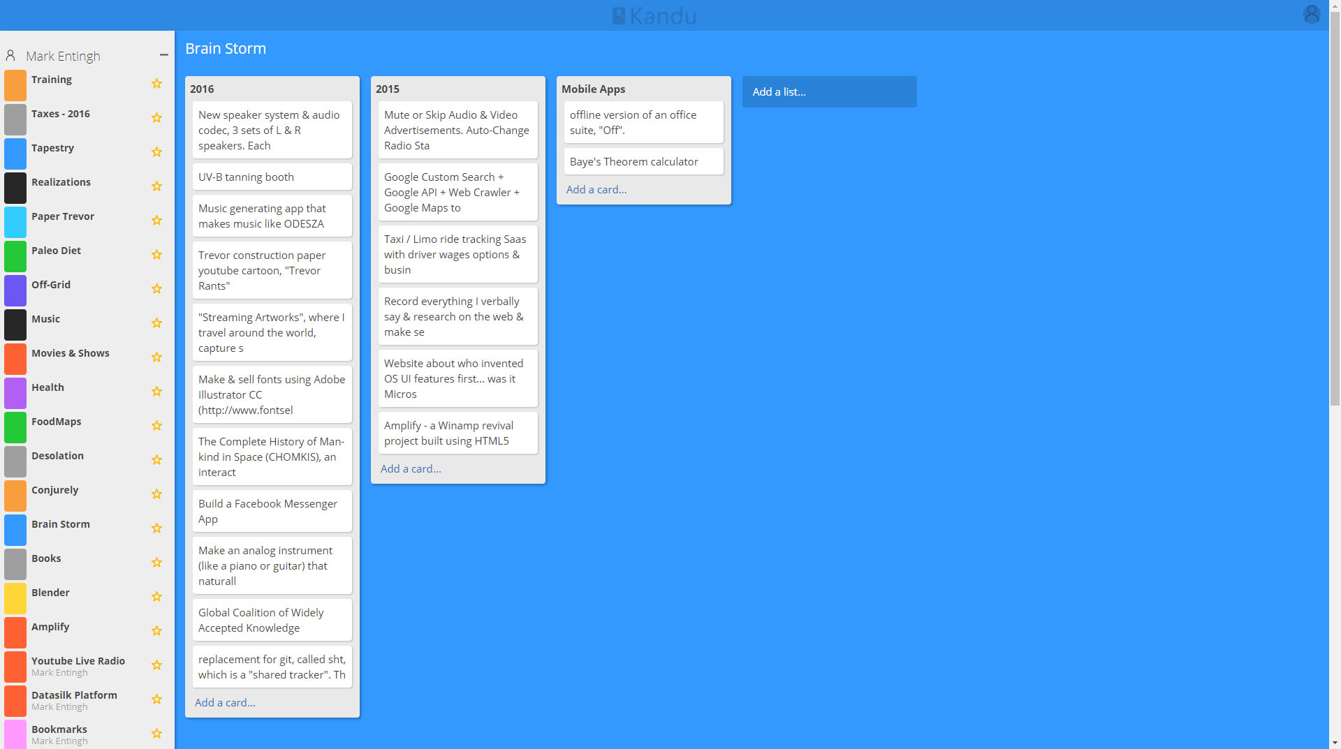 Kanban Board List