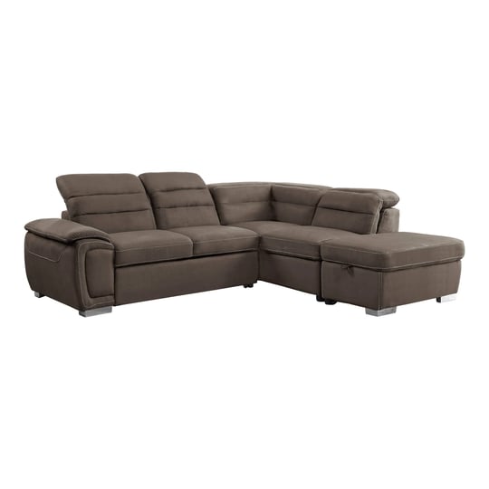 homelegance-platina-chocolate-3-piece-with-pull-out-bed-and-storage-ottoman-raf-sectional-1