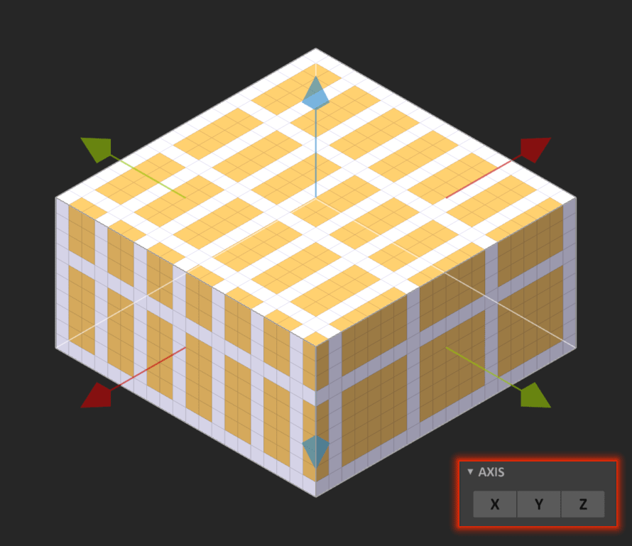 Example of no set axis mode