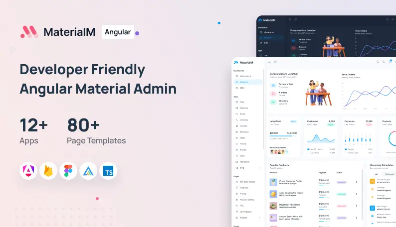 MaterialM Tailwind React Admin Template Demo Screenshot
