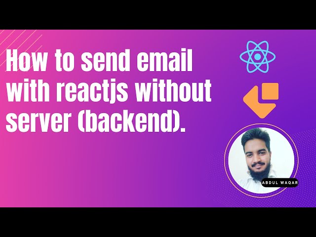 SEND EMAIL WITH REACTJS USING EMAILJS