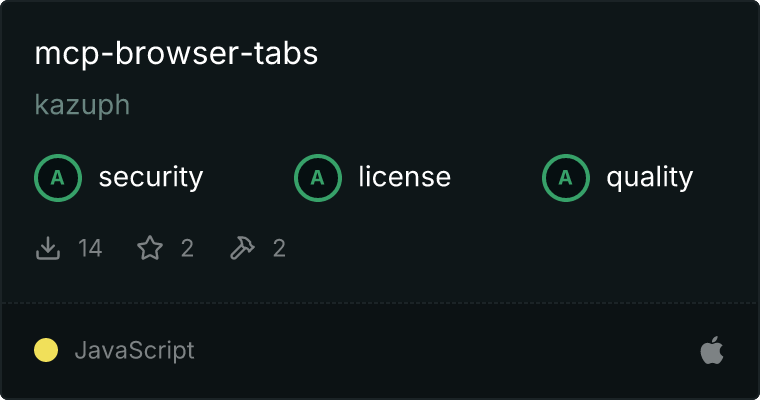 Browser Tabs Server MCP server