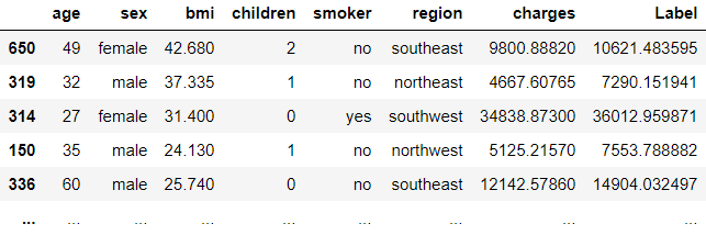 Predictions generated on the test set