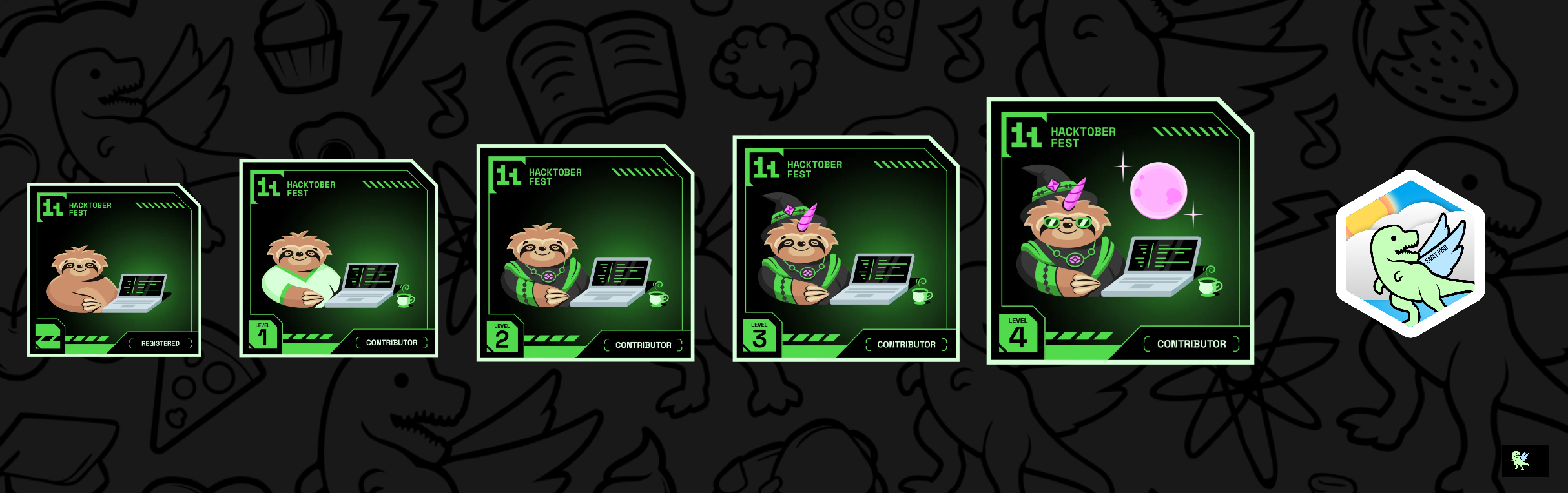 An image of @aadhii's Holopin badges, which is a link to view their full Holopin profile