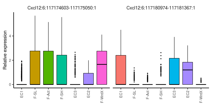 Relative expression Box Plot