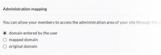 Select the administration mapping option.