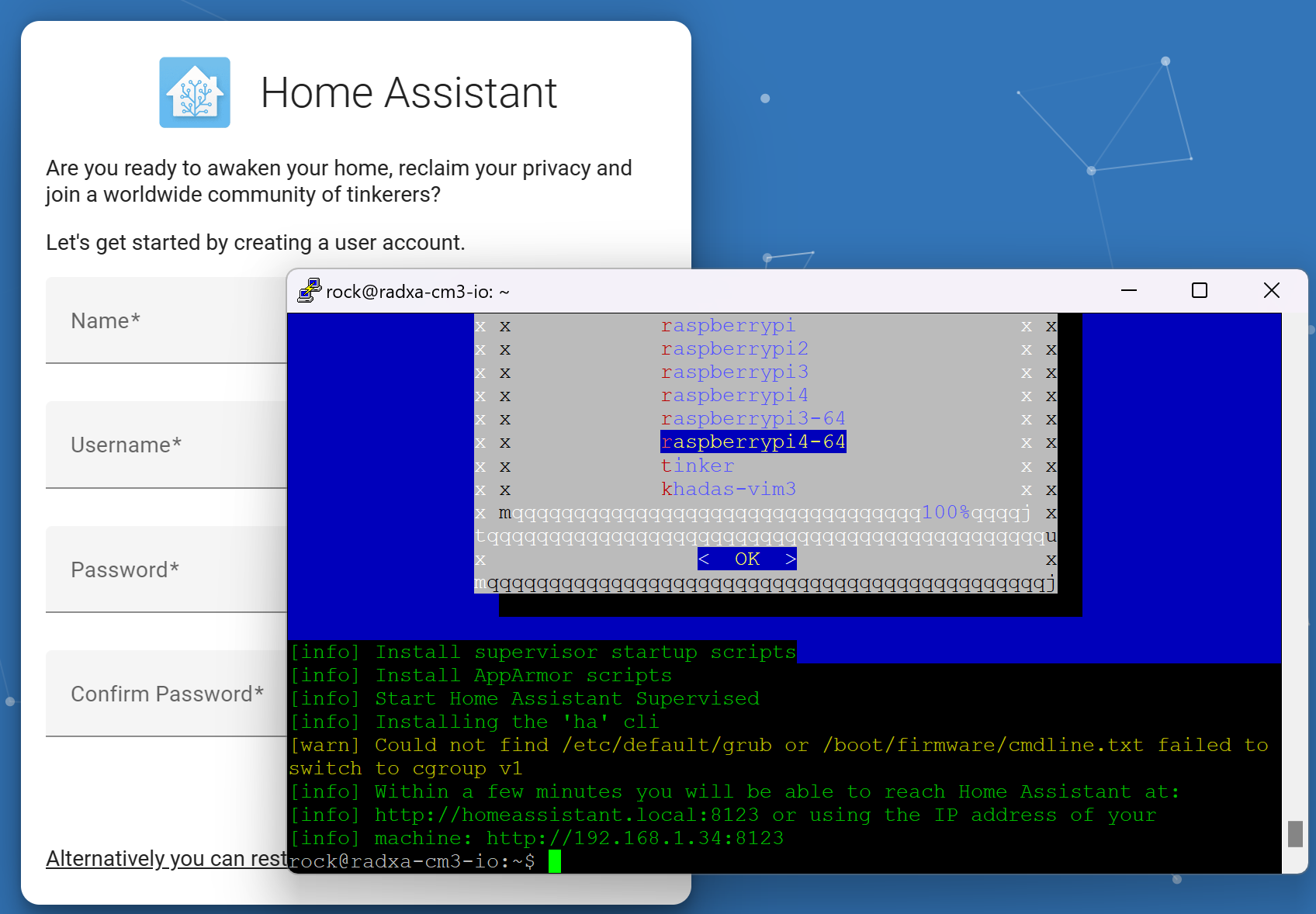 Home Assistant Supervised on Radxa CM3