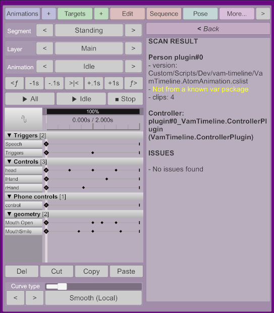 Diagnostics screen