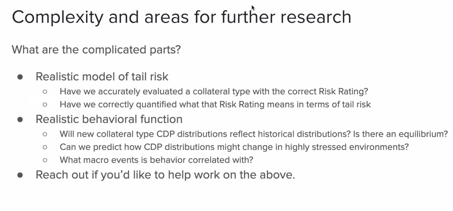 Complexity and areas for further research