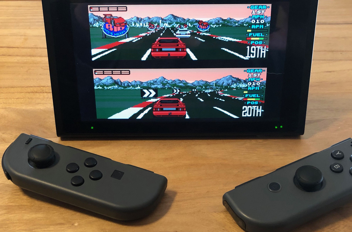 Photo of UAE4All2 running on Switch in tabletop mode