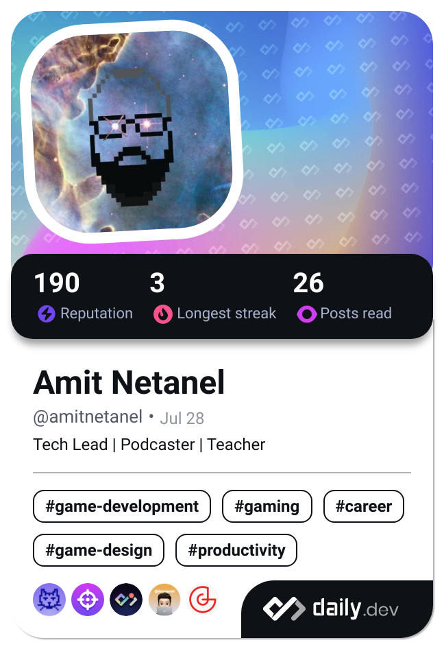 Amit Netanel's Dev Card