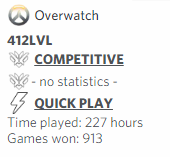 An example of Overwatch Overall Statistic Plugin usage