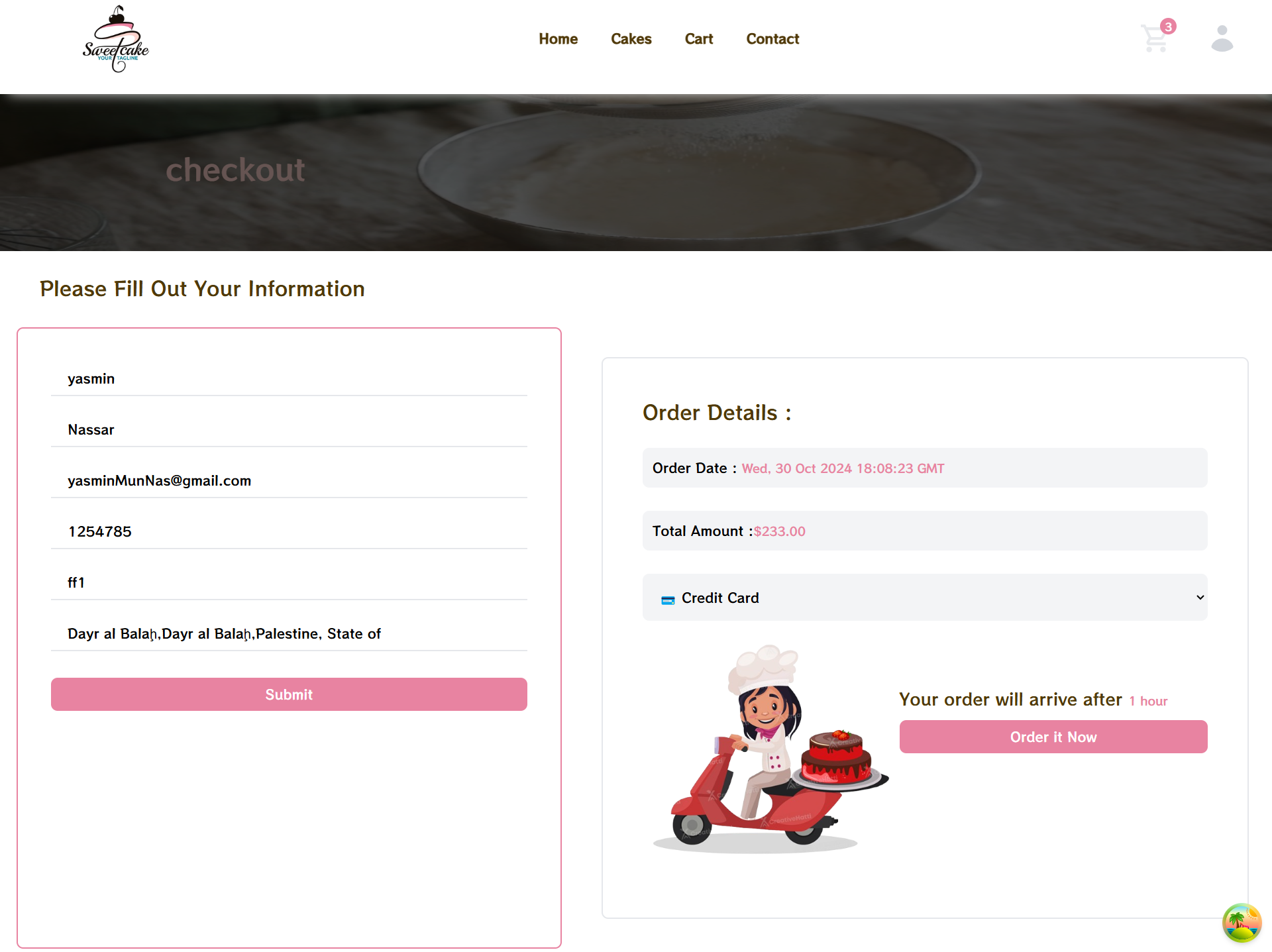 GitHub - YasminMuntaserN/cake-delivery: 🎂 Cake Delivery System | A full ...