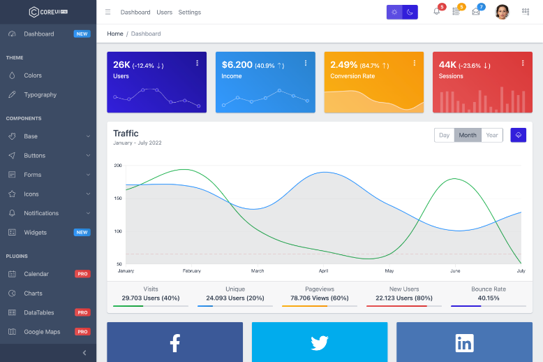 CoreUI Pro Bootstrap Admin Template