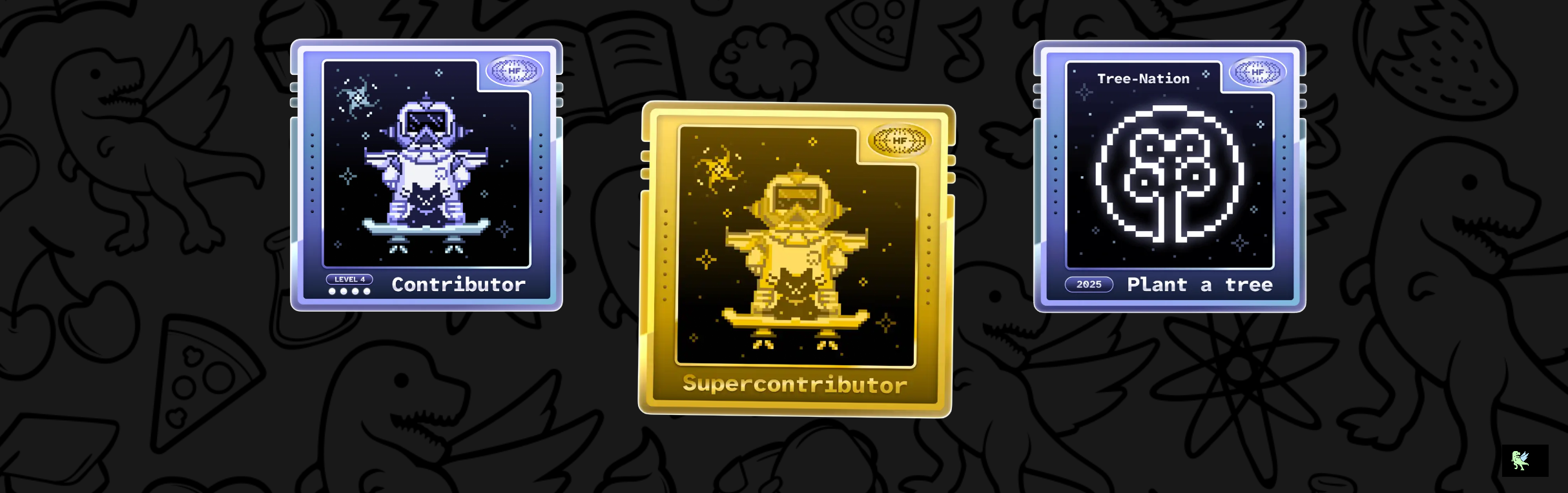 An image of @nltln's Holopin badges, which is a link to view their full Holopin profile