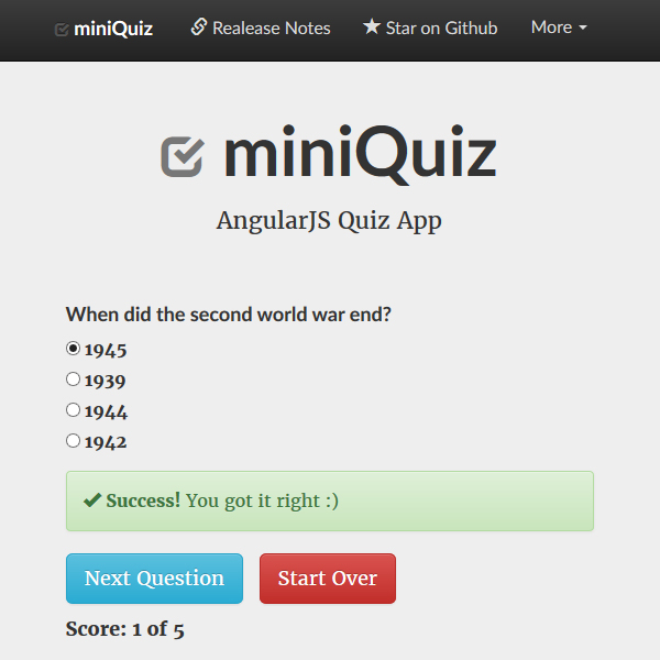 miniQuiz correct