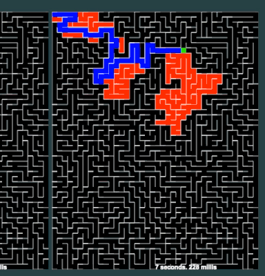 Maze that demonstrates traversal algorithms