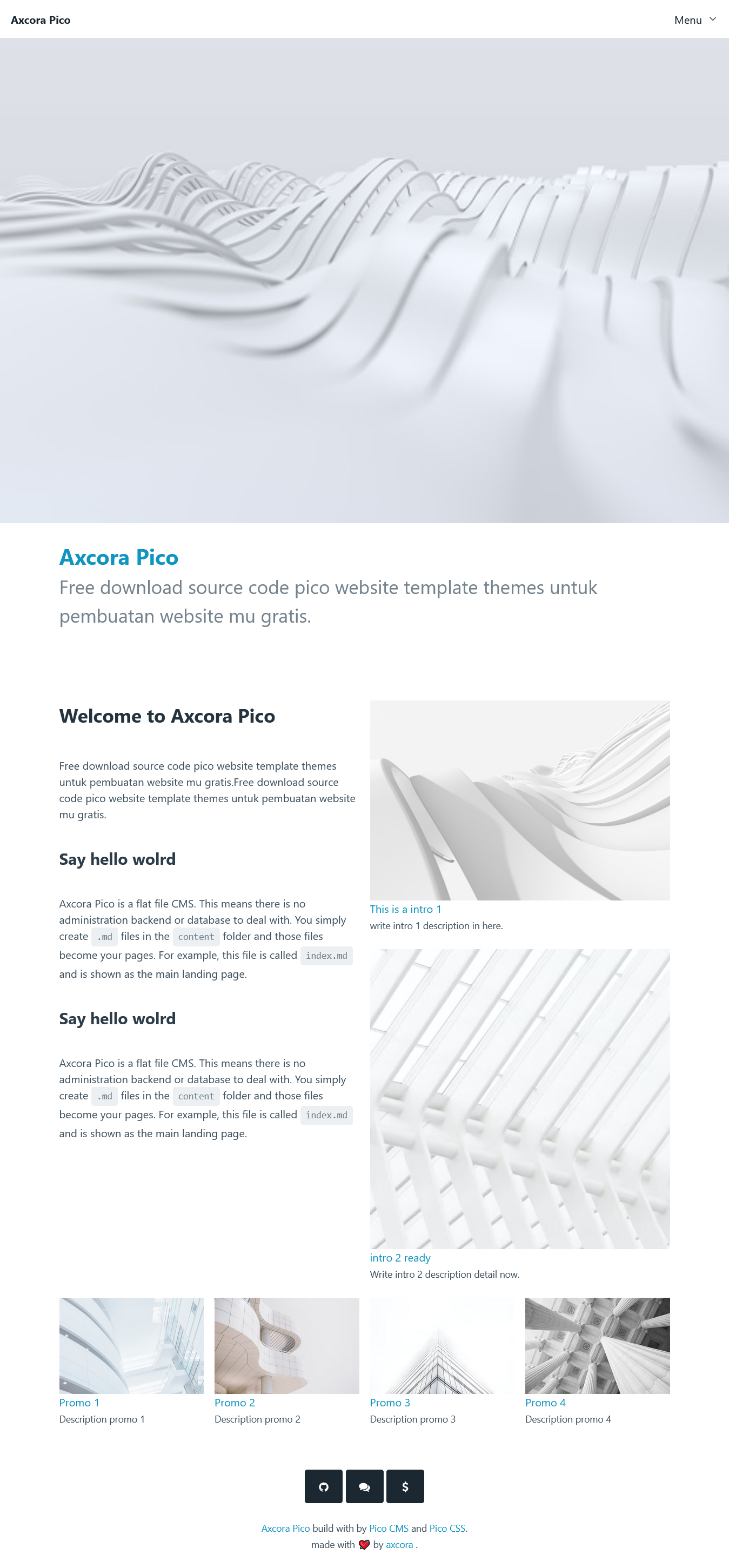 free pico cms template