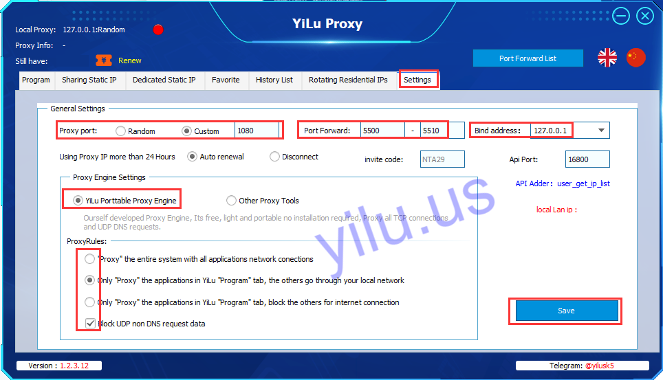 proxy for Telegram Windows